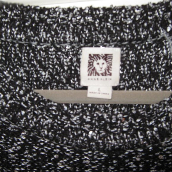 Anne Klein Black and Silver Sweater - Picture 2 of 3